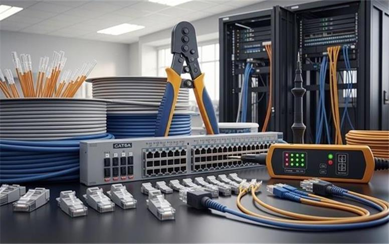 تجهیزات مورد نیاز برای کابل کشی شبکه