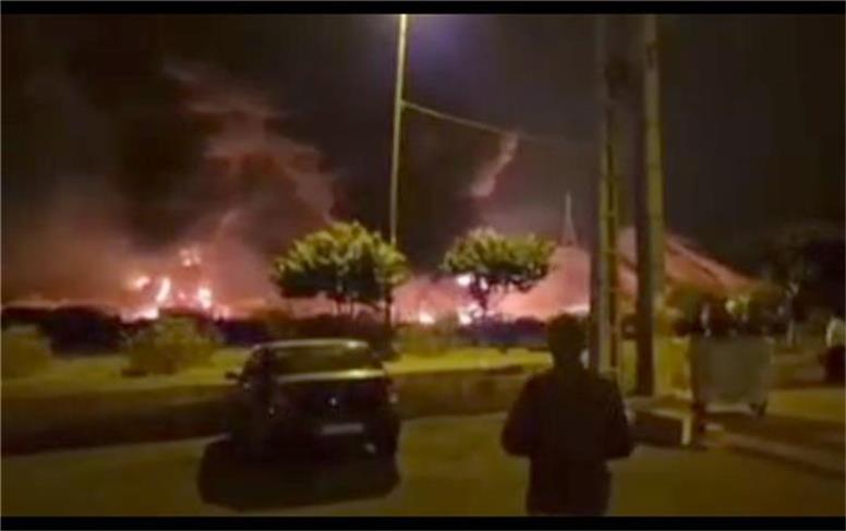 فیلم آتش سوزی در انبار نفت شهران در پی حمله اسرائیل