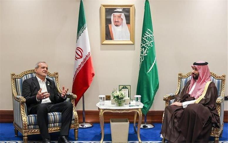 دیدار محمد بن سلمان و مسعود پزشکیان در دوحه