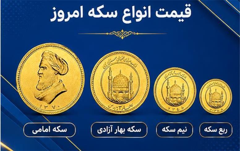 قیمت سکه امروز دوشنبه ۶ مهر ۱۴۰۵؛ جدول قیمت انواع سکه