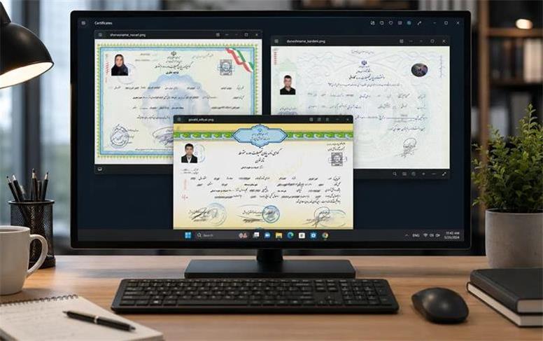 نحوه ساخت مدرک لیسانس انلاین با ادیت ساز