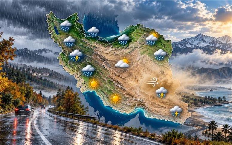 هواشناسی تا پایان هفته؛ بارش باران در شمال و شمال‌غرب، کاهش دما در برخی مناطق