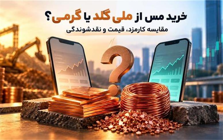 خرید مس از ملی گلد یا گرمی؟ مقایسه کارمزد، قیمت و نقدشوندگی