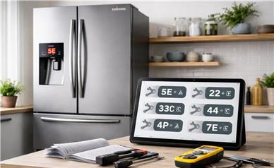 لیست کامل ارورهای یخچال سامسونگ و نحوه رفع هر کدام