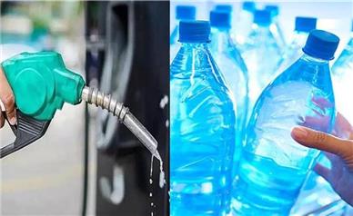 با پول یک بطری آب معدنی کوچک چند لیتر بنزین می‌توان زد؟