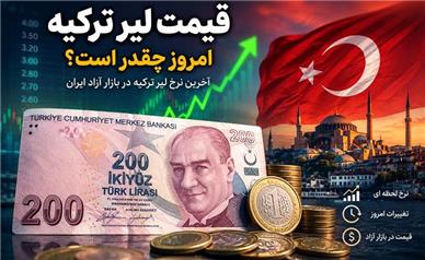 قیمت لیر ترکیه امروز یکشنبه ۱ شهریور 1405؛ لیر در مسیر صعود قرار گرفت
