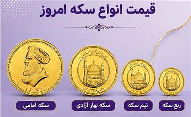 قیمت سکه امروز یکشنبه ۵ مهر ۱۴۰۵؛ نیم و ربع سکه بدون تغییر ماندند