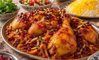 مرغ مجلسی زعفرانی به سبک رستوران‌ها؛ فوت‌وفن و راز سحرآمیز!