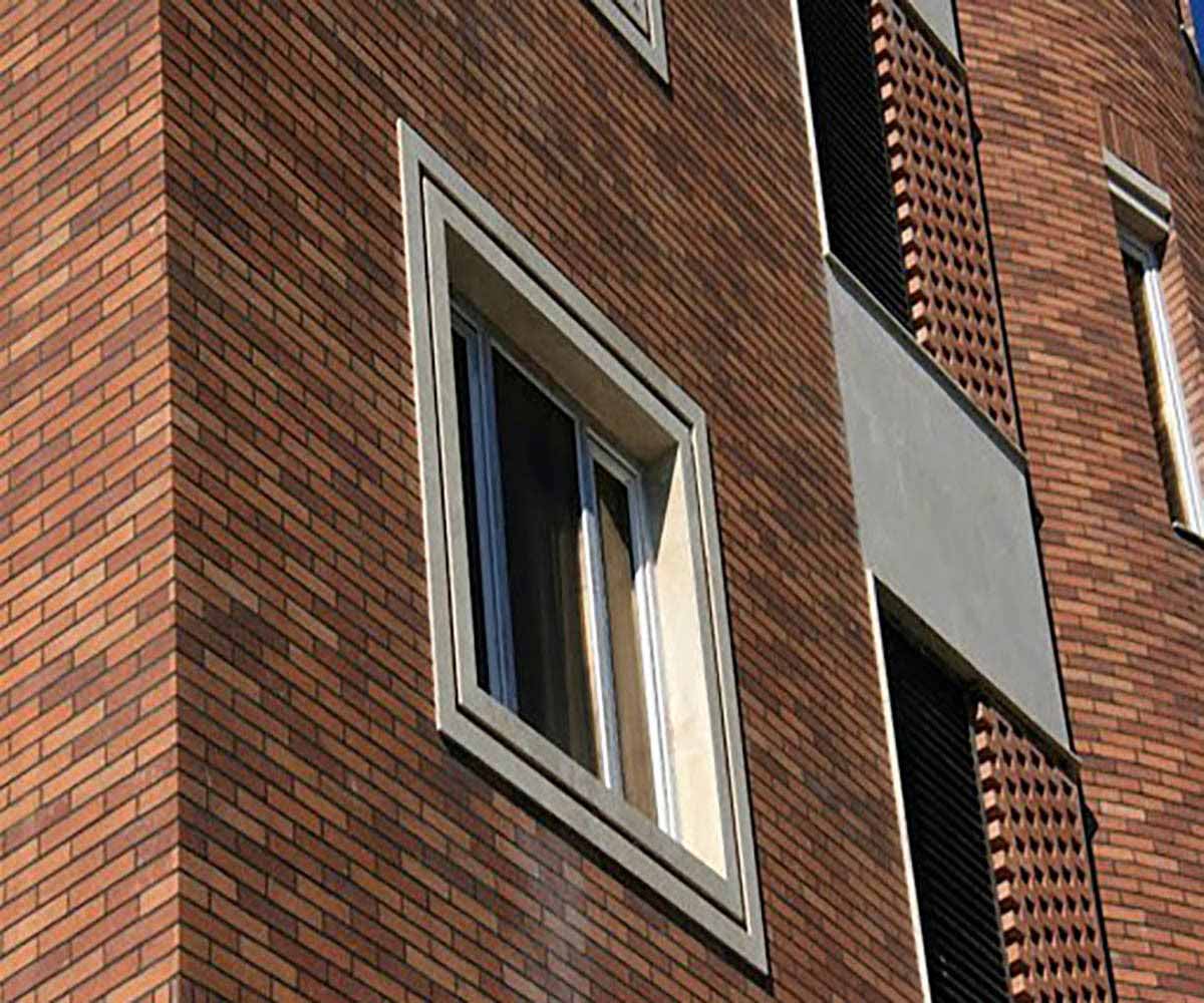 نمای ساختمان آجری جدید 