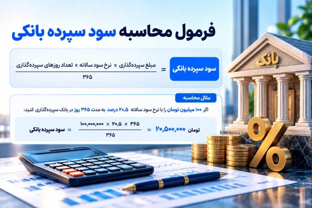 فرمول محاسبه سود بانکی